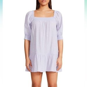 BB Dakota Steve Madden Sweet About It purple square neck babydoll dress M